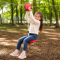 Kit de balançoire à disque volant Ropecube pour enfants, avec poulie en forme de cœur, pour jardin et aire de jeux extérieure