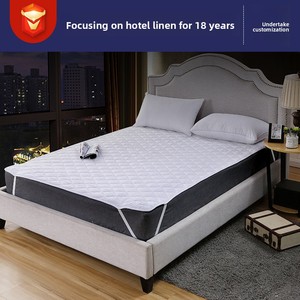 Protège-<span class=keywords><strong>matelas</strong></span> en tissu tissé polyester-<span class=keywords><strong>coton</strong></span>, style Simmons, pour hôtel, avec jupe élastique personnalisée, vente en gros usine - Product Image 4