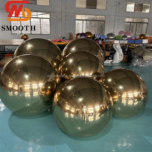 Bola de espejo inflable de esferas gigantes plateadas deslumbrantes de oro duradero suave - Product Image 2