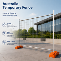 Valla Temporal Portátil de Acero Galvanizado en Caliente para Australia, Paneles de Malla Metálica para Construcción, Barrera de Seguridad Removible