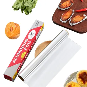 Hot Bán Baking 8011 Nhôm Lá Cuộn Nhà Bếp Sử Dụng Thực Phẩm Gói Giấy Nhôm Lá Cho Thịt Nướng