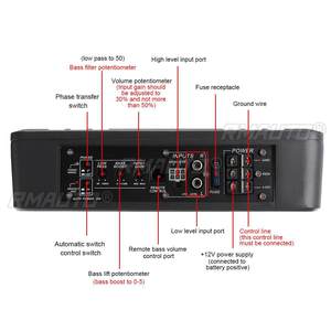 10" 900W Car Active Subwoofer <b>Speaker</b> Audio <b>Amplifier</b> Vehicle Subwoofer Bass <b>Amplifier</b> Enclosure Auto Sound Car Audio <b>Amplifier</b> - Product Image 2