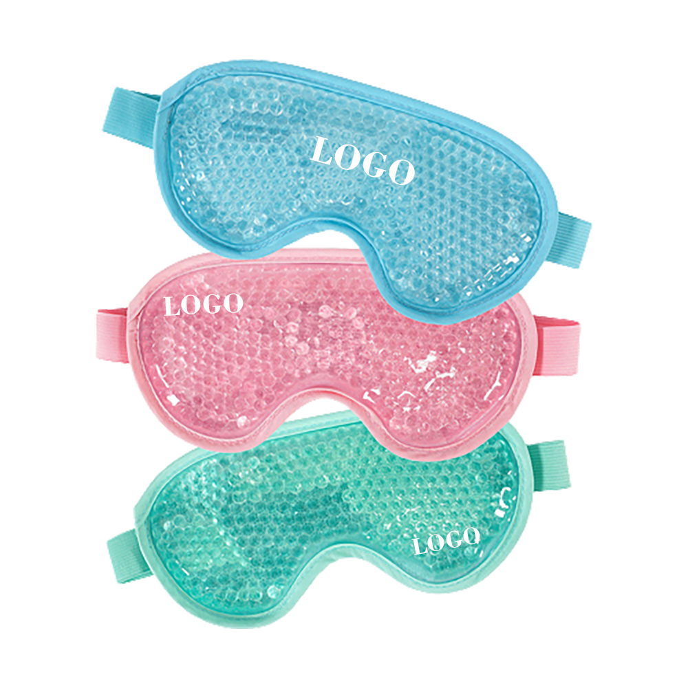 Wholesale Soft Fabric Gel Eye Ice Mask Adjustable Hot Cold Therapy Beads Frozen Reusable Cooling Gel Eye Mask Ice Pack