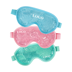 Wholesale Soft Fabric Gel Eye Ice Mask Adjustable Hot Cold Therapy Beads Frozen Reusable Cooling Gel Eye Mask Ice Pack