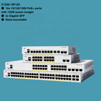 CISCOS 2024 Nuevo Switch Original C1200-16T-2G de 16 Puertos para 2x1G SFP con POE y 1 Año de Garantía