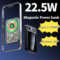 Harga Grosir Mini Power Bank Pengisian Cepat 15W Charger Nirkabel Portabel 5000mAh 10000mAh Power Bank Magnetik