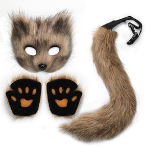 Ensemble d'accessoires <span class=keywords><strong>de</strong></span> cosplay d'Halloween pour femmes, queue <span class=keywords><strong>de</strong></span> chat, masque <span class=keywords><strong>de</strong></span> démon, gants, ensemble <span class=keywords><strong>de</strong></span> 3 pièces - Accessoire <span class=keywords><strong>de</strong></span> cosplay - Product Image 1