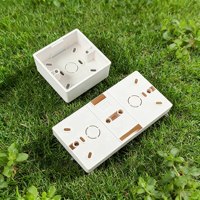 Boîtier de jonction en plastique PVC ABS JINHAI, 2 modules, IP30, blanc, montage en saillie ou encastré, optionnel pour maison, hôtel, bureau, personnalisation OEM, vente en gros