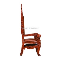 Nouveau Sculpté En Bois Antique Gothique Trône À Vendre