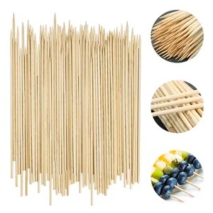 Brochetas de bambú de 25cm de largo, barbacoa con la mejor calidad, gran oferta de fábrica