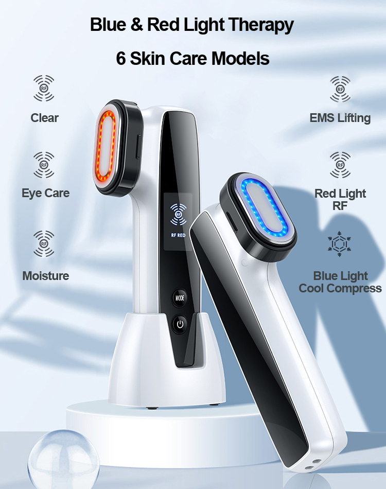 Facial Mesotherapy Electroporation LED Photon RF Face Lifting Tightener Machine