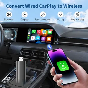 Adaptor nirkabel Apple CarPlay, koneksi stabil dan cepat untuk mengubah kabel pabrik ke mobil nirkabel untuk iPhone