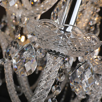 Grand lustre contemporain en cristal transparent pour hôtels, salles de banquets, suspension commerciale pour éclairage de supermarchés