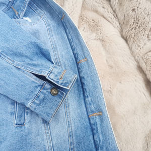 Wholesale Fox Fur Collar <strong>Denim</strong> <strong>Jacket</strong> Fashion Thick Warm Winter Soft Real Rex Rabbit Fur Jean <strong>Jacket</strong> <strong>Women</strong> - Product Image 5