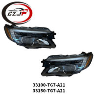 Lampe frontale CZJF US Type 7 fils (R) avec halogène à faisceau élevé LED feux de croisement avec LED DRL pour Honda Pilot 2016-2022 33100-TG7-A21