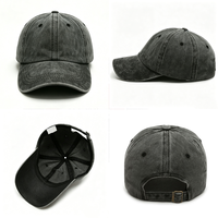 Casquette de mode vintage unisexe réglable avec logo brodé personnalisé, effet vieilli et franges, pour homme
