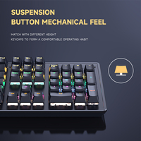 Clavier mécanique de jeu Jertech JK520 OEM, taille standard, 104 touches, personnalisable, rétroéclairage RVB coloré, ergonomie, pour ordinateur de bureau