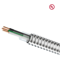 Fil blindé en aluminium léger 600V répertorié UL 1 2 3 4 6 8 10 12 14 16 18 AWG conducteur de mise à la terre isolé câble MC