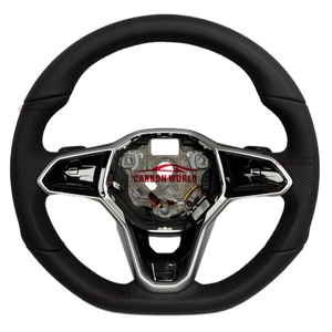 <span class=keywords><strong>Volante</strong></span> de Cuero Genuino para Volkswagen <span class=keywords><strong>VW</strong></span> GOLF VIII Golf 8 GTI 7.5 GTI 7 MK7 MK7.5 MK8 MK6, <span class=keywords><strong>Volante</strong></span> para Auto <span class=keywords><strong>Deportivo</strong></span> - Product Image 1