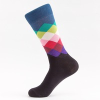 Personnalisé Hommes Unisexe Décontracté Classique Coton Crew Chaussette Nouveauté Conception Drôle À Motifs Robe Colorée Chaussettes