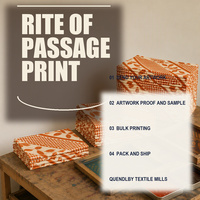 Kain Polyester Print untuk Acara Rite of Passage dan Reuni Keluarga, Custom 80-110 GSM, 45 Inch, 600 Yard per Bale