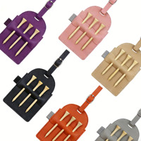Porte-tee de golf en cuir PU, sac à tee de golf personnalisé, étiquette de tee de golf, sac à tee de golf