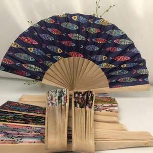 Abanico Plegable de Tela con Impresión Personalizada, Abanico de Mano de Bambú y Madera, Regalo Promocional - Product Image 5