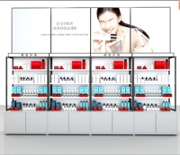 Présentoir de Maquillage Moderne de Luxe en Métal Simple Face avec 5 Étagères, Durable et Écologique pour les Magasins de Détail