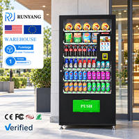Distributeur automatique réfrigéré RUNYANG personnalisé pour l'extérieur, avec écran tactile et intelligence artificielle, pour aliments et boissons