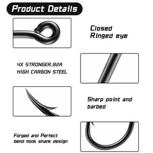 Vente en gros d'usine - Hameçons de pêche robustes pour appâts vivants, en acier à haute teneur en carbone, pour la pêche au thon en eau salée et la pêche au gros gibier - Product Image 3