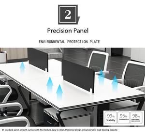 <span class=keywords><strong>Bureau</strong></span> de travail moderne pour 2 personnes avec <span class=keywords><strong>cloison</strong></span> et tiroirs de rangement, poste de travail informatique pour <span class=keywords><strong>bureau</strong></span> commercial et espace ouvert - Product Image 4