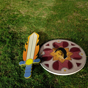 Juego de Espada y Escudo de Espuma EVA Suave y Segura para Niños, Juego de Imitación de Caballero Medieval - Product Image 1