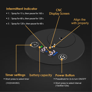 Difusor de aroma de coche USB portátil con batería con temporizador Super silencioso inalámbrico - Product Image 6