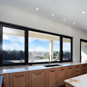 Fenêtres à battants de style français moderne à Foshan avec un design de <span class=keywords><strong>grille</strong></span> décorative, finition élégante pour une utilisation extérieure dans les bâtiments de grande hauteur - Product Image 5