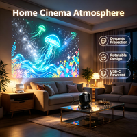 Projecteur de lumière nocturne pour enfants Ocean Kids avec 8 films, rotation à 360°, LED ABS 3D, ciel étoilé galactique, pour plafond, anniversaire, enfants