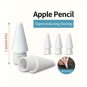 <span class=keywords><strong>Puntas</strong></span> de Repuesto de Plástico para iPad Stylus, Compatibles con <span class=keywords><strong>Pencil</strong></span> de 1ª/<span class=keywords><strong>2</strong></span>ª Generación, Duraderas, Escritura Suave, Dibujo Preciso, Resistentes al Desgaste - Product Image 1