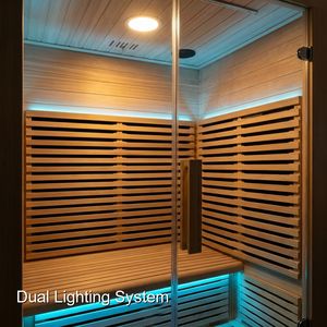 Sauna de Barril de Cedro Híbrida para Exteriores, Ideal para el Hogar, <span class=keywords><strong>Precio</strong></span> Bajo, Prefabricada, Diseño para 4 Personas, para Villas - Product Image 5