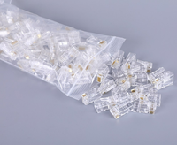 Konektor Ethernet RJ45 Cat6 Cat5e Cat7 Konektor Kabel Jaringan Connecteur RJ45 Terbuka Dan Tertutup