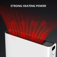Radiateur à convecteur électrique 2000W, pour chambre à coucher, tuya, wi-fi, panneau de verre, radiateur à convecteur mural