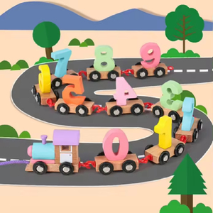 Alfabeto tren 26 letras fuerte rompecabezas de madera Regalo de Cumpleaños alfabeto tren bloques de construcción conjunto bebé regalo de cumpleaños - Product Image 2