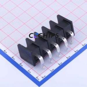 DBT30R-9.5-5P-BK-P Barrier Terminal Block Bent Lead Through Hole,P=9.5mm Connector Two Sides 9.5mm 1x5P Right Angle Pin - Product Image 2