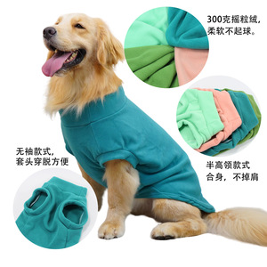 Fleece Sweatshirt For <b>Dogs</b> Lake Blue Warm Winter Autumn Large Breeds Pet Clothing - Product Image 4