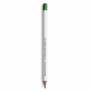 Matita Grande Bianca con Cappuccio Verde, Minimo 50 Pezzi, Motivo Esagonale per Uso Scolastico - Product Image 2