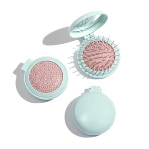 SAIYII Logo personalizzato vendita calda Mini plastica pieghevole pettine da viaggio pieghevole per bambini spazzola per capelli pettine con specchio per il trucco - Product Image 2