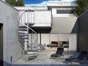 <span class=keywords><strong>Escalera</strong></span> de Caracol de <span class=keywords><strong>Piedra</strong></span> Artificial para Exteriores de Villa, Ahorra Espacio - Product Image 5