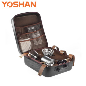 <span class=keywords><strong>2023</strong></span> populaire intérieur extérieur voyage café sac manuel cafetière ensemble avec emballage étanche 11 pièces arabe café thé ensembles - Product Image 4