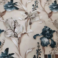 Tissu en peluche velours 100 polyester à imprimé de fleurs