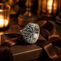 Bague ouverte ajustable en cuivre, style gothique vintage, motif totem ajouré, bijou unisexe tendance punk