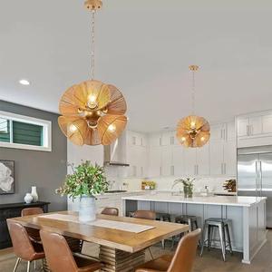 Lustre en rotin tissé à <span class=keywords><strong>la</strong></span> main <span class=keywords><strong>de</strong></span> Style Art américain rétro simple pour restaurant <span class=keywords><strong>chambre</strong></span> <span class=keywords><strong>d</strong></span>'<span class=keywords><strong>hôtes</strong></span> B & B hôtel <span class=keywords><strong>chambre</strong></span> rectangle forme moyenne - Product Image 2