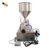 Machine à miel automatique pneumatique pour boissons, jus, lait, pâtes, bière - Haute efficacité, précision 5g, emballage en bouteilles de verre